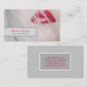Maskenbildner Kosmetologin Red lips Friseur Visitenkarte (Vorne/Hinten)