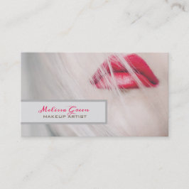 Maskenbildner Kosmetologin Red lips Friseur Visitenkarte