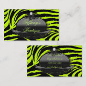 Maskenbildner Lime Green Zebra Visitenkarte (Vorne/Hinten)