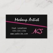 Maskenbildner-Lippenschwarze Visitenkarte (Rückseite)