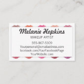 Maskenbildner-Lippenstift küsst Visitenkarte (Rückseite)