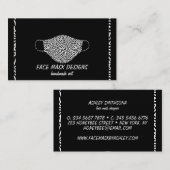 Maskenbildner mit schwarzer Oberfläche Visitenkarte (Vorne/Hinten)