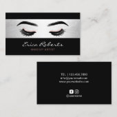 Maskenbildner-moderne Peitschen schwarz u. Visitenkarte (Vorne/Hinten)