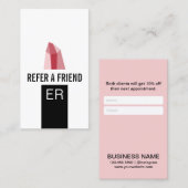 Maskenbildner-moderner Lippenstift der Empfehlungskarte (Vorne/Hinten)