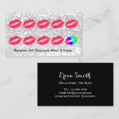 Maskenbildner-modischer silberner treuekarte (Vorne/Hinten)