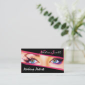 Maskenbildner-Monogramm-Visitenkarte Visitenkarte (Stehend Vorderseite)