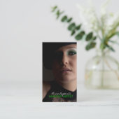 Maskenbildner-Monogramm-Visitenkarten Visitenkarte (Stehend Vorderseite)