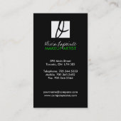 Maskenbildner-Monogramm-Visitenkarten Visitenkarte (Rückseite)