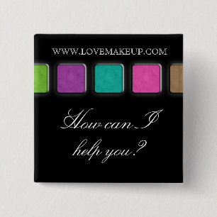 Maskenbildner-Namensschild-Knopf-Broschen-Palette Button