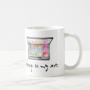 Maskenbildner-Palette - "Make-up ist meine Kunst-" Kaffeetasse