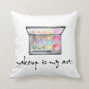 Maskenbildner-Palette - "Make-up ist meine Kunst-" Kissen