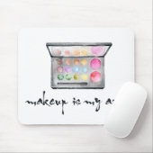 Maskenbildner-Palette - "Make-up ist meine Kunst-" Mousepad (Mit Mouse)