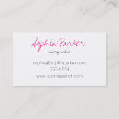 Maskenbildner-Palette - "Make-up ist meine Kunst-" Visitenkarte (Rückseite)