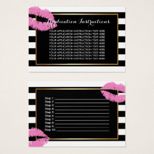 Maskenbildner-rosa Lippenanwendungs-Anweisungen