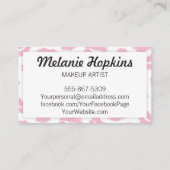 Maskenbildner-rosa Lippenstift küsst Visitenkarte (Rückseite)