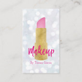 Maskenbildner-rosa Lippenstift-Visitenkarte Visitenkarte (Vorderseite)