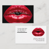 Maskenbildner-Rot-Lippen Visitenkarte (Vorne/Hinten)