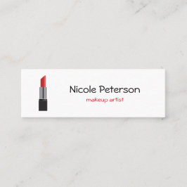Maskenbildner-Rot-Lippenstift Mini Visitenkarte