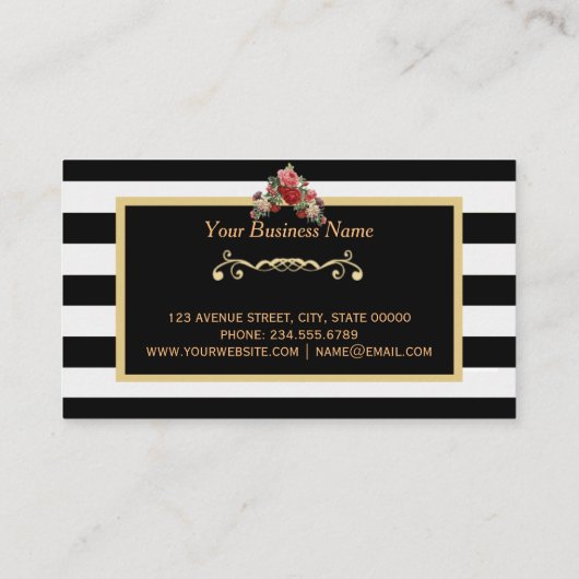 Maskenbildner-Schönheits-Salon-GoldVisitenkarte Visitenkarte (Rückseite)