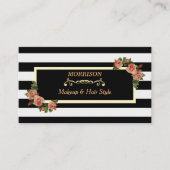Maskenbildner-Schönheits-Salon-GoldVisitenkarte Visitenkarte (Vorderseite)