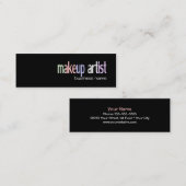 Maskenbildner-/Schönheitssalon Mini Visitenkarte (Vorne/Hinten)