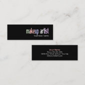 Maskenbildner-/Schönheitssalon Mini Visitenkarte (Vorne/Hinten)