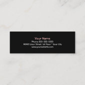 Maskenbildner-/Schönheitssalon Mini Visitenkarte (Rückseite)