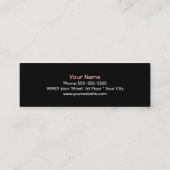 Maskenbildner-/Schönheitssalon Mini Visitenkarte (Rückseite)