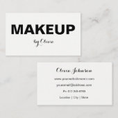 Maskenbildner-stilvolle moderne Visitenkarten Visitenkarte (Vorne/Hinten)