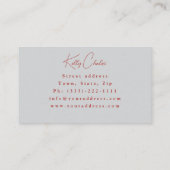 Maskenbildner Visitenkarte (Rückseite)