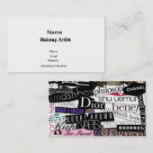 Maskenbildner-Visitenkarte - Marken Visitenkarte (Vorne/Hinten)