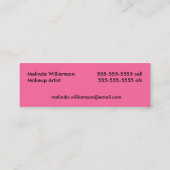 Maskenbildner-Visitenkarte Mini Visitenkarte (Rückseite)