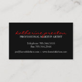 Maskenbildner-Visitenkarte mit den roten Lippen Visitenkarte (Rückseite)