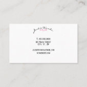 Maskenbildner-Visitenkarte mit Skizze-Frau Visitenkarte (Rückseite)