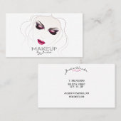 Maskenbildner-Visitenkarte mit Skizze-Frau Visitenkarte (Vorne/Hinten)