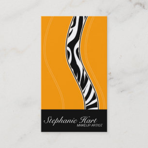 Maskenbildner-Visitenkarte - mutiger Zebra-Druck Visitenkarte