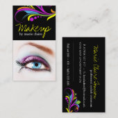 Maskenbildner-Visitenkarte-Schablone Terminkarte (Vorne/Hinten)