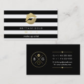 Maskenbildner-Visitenkarte - schickes Gold und Visitenkarte (Vorne/Hinten)
