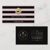 Maskenbildner-Visitenkarte - schickes Gold und Visitenkarte (Vorne/Hinten)