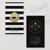 Maskenbildner-Visitenkarte - schickes Gold und Visitenkarte (Vorne/Hinten)