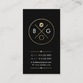 Maskenbildner-Visitenkarte - schickes Gold und Visitenkarte (Rückseite)