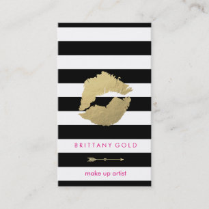 Maskenbildner-Visitenkarte - schickes Gold und Visitenkarte