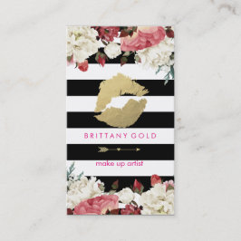 Maskenbildner-Visitenkarte - schickes Gold und Visitenkarte