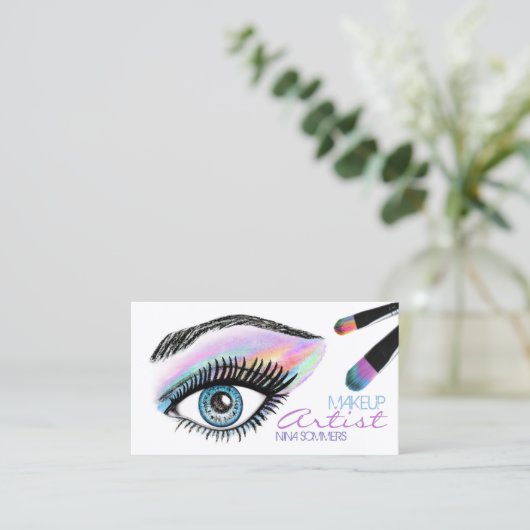 Maskenbildner-Visitenkarte Visitenkarte (Stehend Vorderseite)