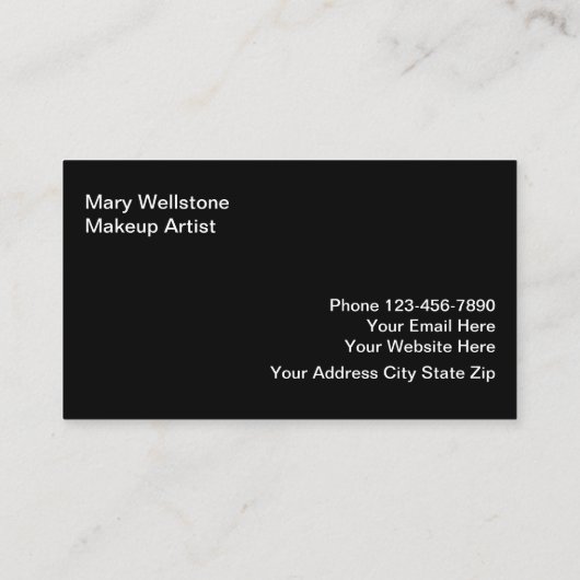 Maskenbildner-Visitenkarten Visitenkarte (Rückseite)