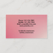 Maskenbildner - Visitenkarten Visitenkarte (Rückseite)