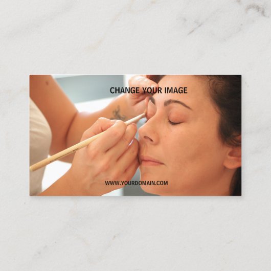 Maskenbildner-vorbildliche Visitenkarte (Rückseite)