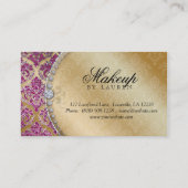 Maskenbildner-Wimper bürstet Cosmetology rosa g Visitenkarte (Rückseite)