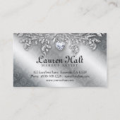 Maskenbildner-Wimper bürstet Cosmetology-Silber Visitenkarte (Rückseite)