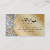 Maskenbildner-Wimper bürstet Cosmetology silbernen Visitenkarte (Rückseite)